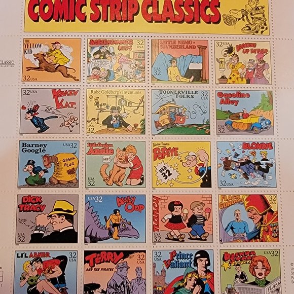 USPS Comic Strip Classics Collectible Stamp Sheet of 20 .32 Stamps. 2 sheets - Picture 2 of 8